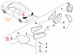 FIAT Egea Sol Dış Led Stop Lamba 52157304