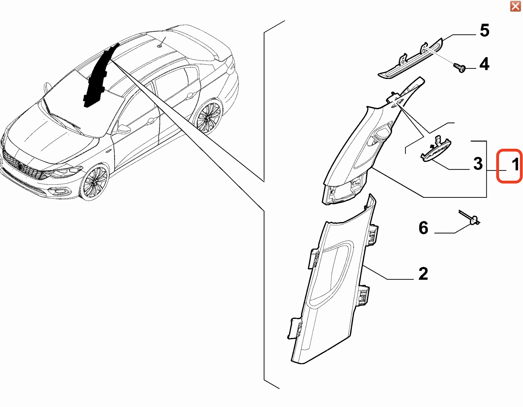 Fiat Egea Sol Orta Direk Kaplaması OPAR 735634866