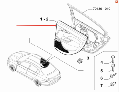 Fiat Egea Sol Arka Kapı Paneli 735668676