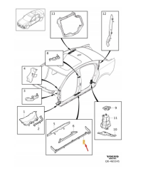 Volvo S60 Sağ Alt Sızdırmazlık Fitili 32277180