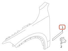 VOLVO S90 Sol Ön Çamurluk Çıtası 31108645