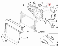 Doblo Radyatör Fan Motoru KL356485 : 51821155