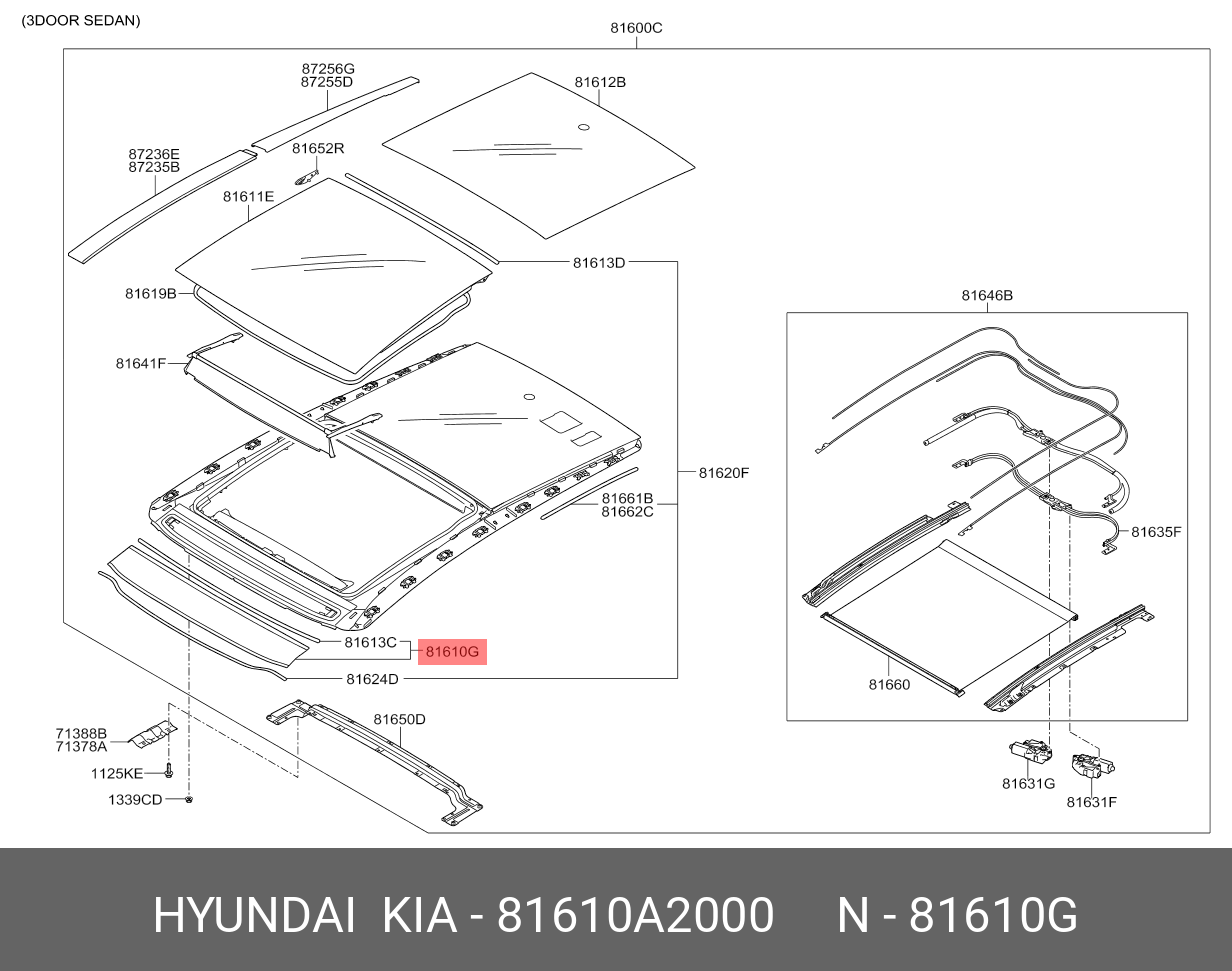 Kia Ceed Sunroof Ön Cam Paneli 81610A2000