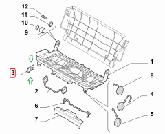 FIAT Doblo Fiorino Arka Sağ Koltuk Kilit Mekanizması 98846748