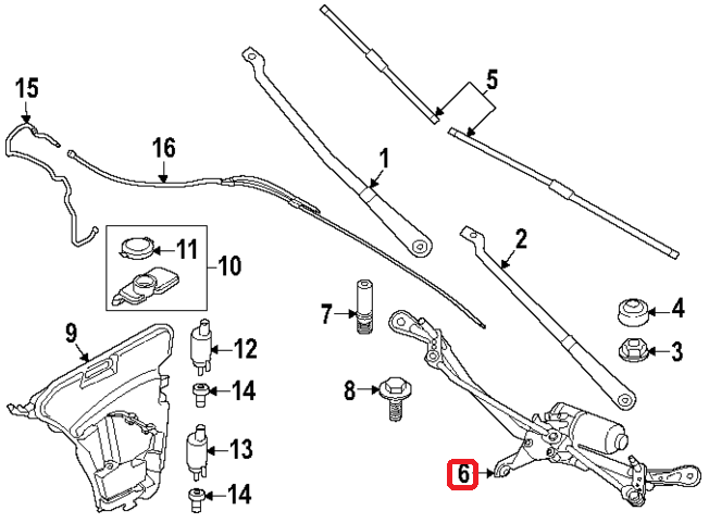 BMW Silecek Mekanizması 61615A709C2
