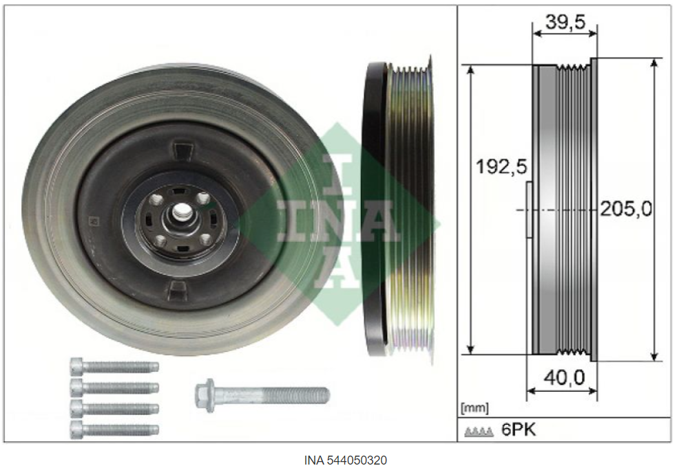 VOLVO Krank Kasnağı 31401195 INA 544050320