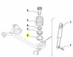 OPAR 52100143 Fiat Fiorino Arka Amortisör Takozu