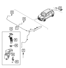 Fiat 500X Ön Cam Yıkama Hortumu OPAR 52025448 / 68285294AA