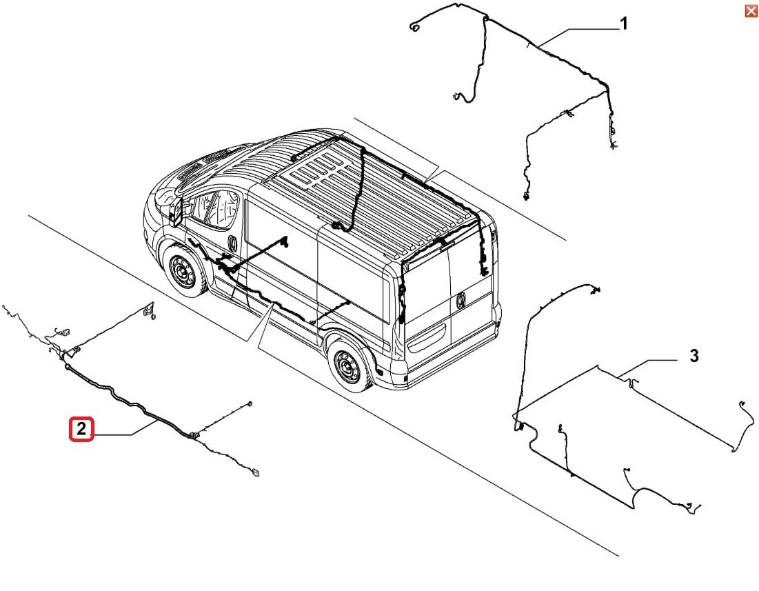 Ducato Boxer Jumper Sol Kablo Tesisatı 1357863080