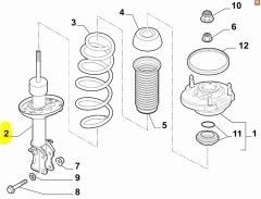 Fiorino Sağ Ön Amortisör 51858315 / 51821088