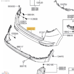 KIA SPORTAGE Arka Tampon 86611F1100