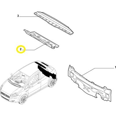 Fiat Grande Punto 2005-2009 Arka Travers 51702217
