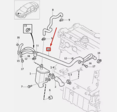 Volvo C70 S60 S70 S80 V70 Karter Havalandırma Borusu 9470330