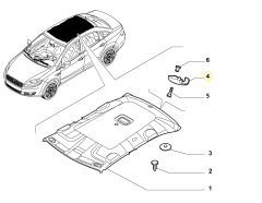 Fiat Linea Güneşlik Kancası Arka Sol OPAR 735456819