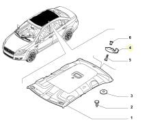 OPAR 735456819 Fiat Linea Güneşlik Kancası Arka Sol
