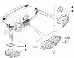 Fiat Egea Orta Konsol Difüzör Merkezi | OPAR 735693606