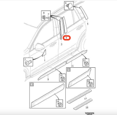 VOLVO XC90 Sol Arka Kapı Kaplaması 31688692 : 31349809