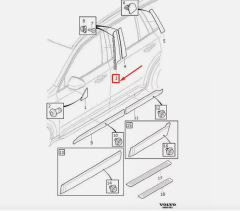 Volvo XC90 Sağ Ön Kapı Kaplaması 31688693 :  31349810