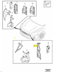 VOLVO S60 Sol Hava Kılavuzu 31290775