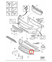 Volvo S60 Ön Tampon Alt Spoiler 31323253