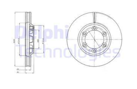 Delphi BG4252 İsuzu Dmax Ön Fren Diski 8973088680