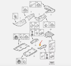 VOLVO V40 Cross Country Arka Sol Alt Koruma 31497087