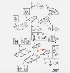 Volvo V40 Cross Country Arka Sağ Alt Koruma 31497086