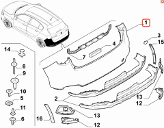 Fiat Egea HB Cross Arka Tampon OPAR 735750656