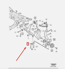 VOLVO S90 Ön Süspansiyon Kontrol Kolu Braketi 31681644 : 31360700