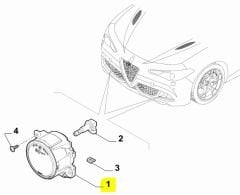 Fiat Punto 500X Ön Sis Farı 51858824