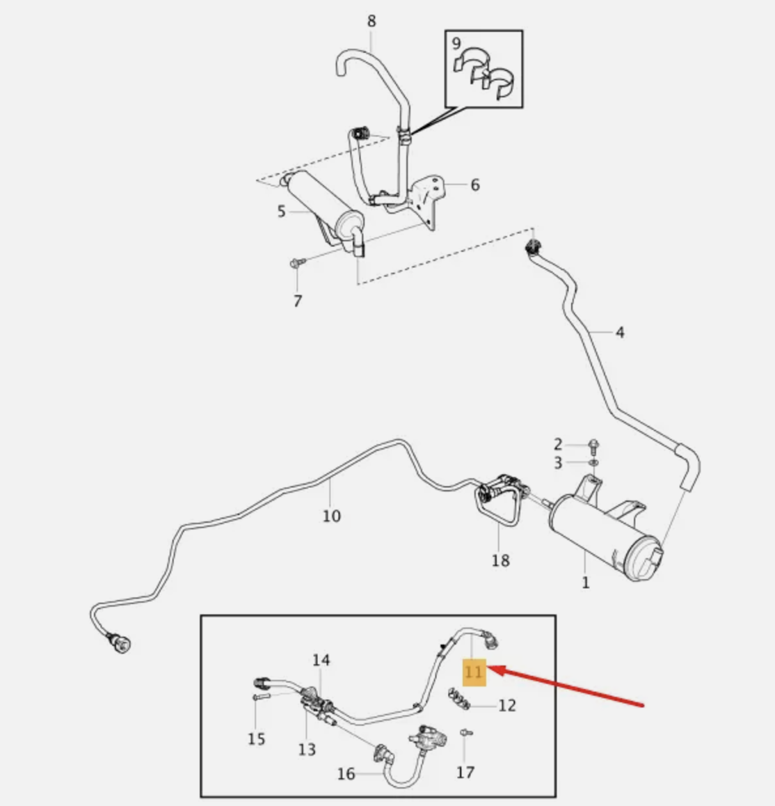 VOLVO V40 Karbon Filtre Buharlaştırıcı Borusu 31437901