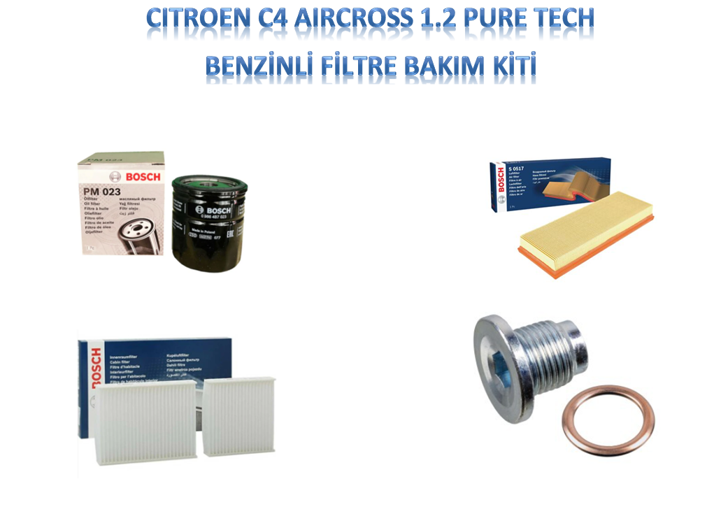 CITROEN C4 AIRCROSS 1.2 PURE TECH BENZİNLİ Filtre Bakım Seti CC1001