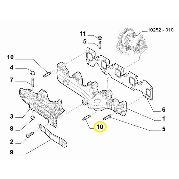 OPAR 55222355 Fiat Egzoz Manifold Saplaması