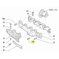 OPAR 55222355 Fiat Egzoz Manifold Saplaması