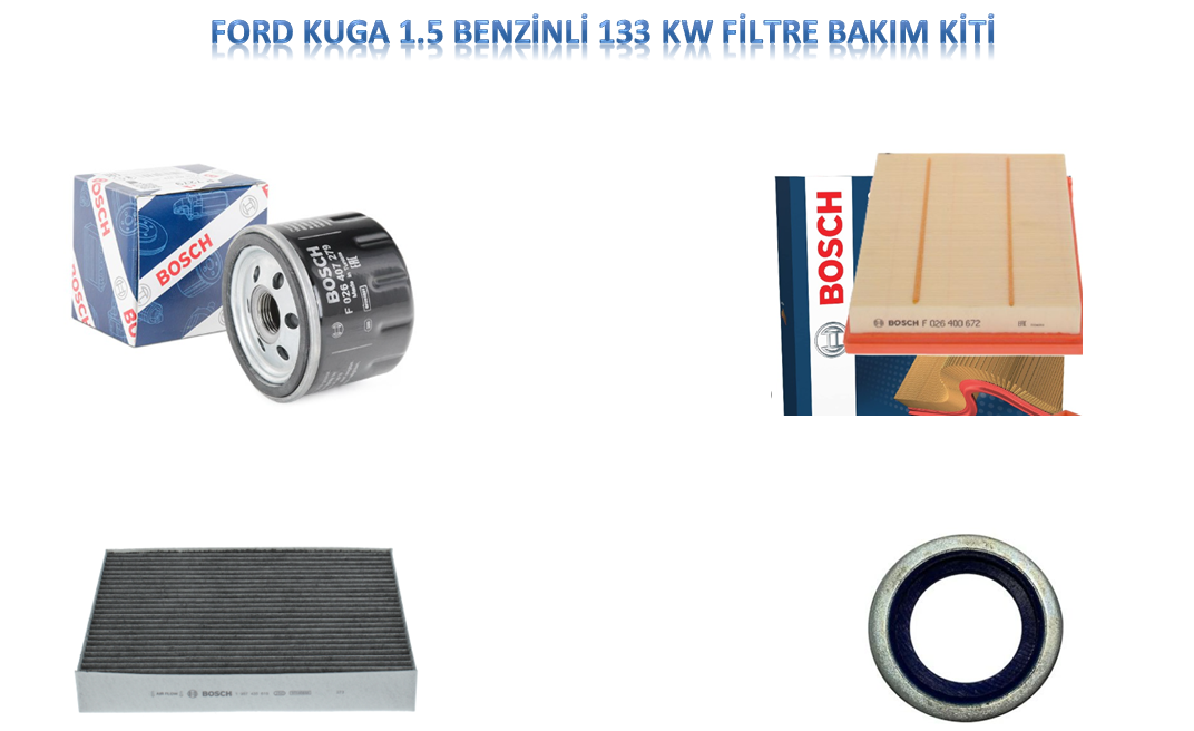 FORD KUGA 1.5 BENZİNLİ 133 KW Filtre Bakım Seti FK1001