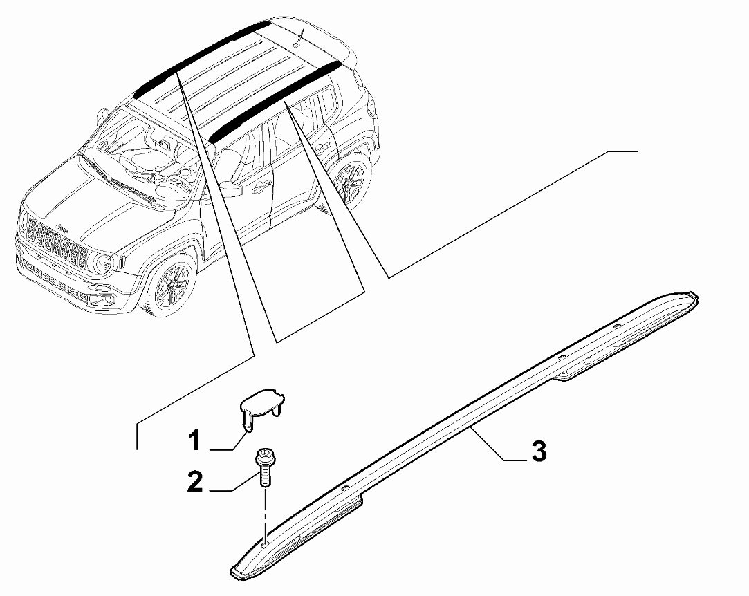 JEEP Port Bagaj Çubuğu 735702991