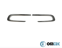 OMTEC 2542103B Egea Sis Farı Çerçevesi 2 Prç. ABS Siyah Krom 55179772