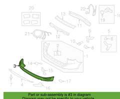 Volvo XC60 2010-2013 Arka Tampon Alt Spoyler / Spoiler 30796171