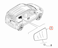 Fiorino Arka Sol Kelebek Camı OPAR 1356682080