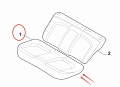 Fiat Egea Arka Koltuk Kılıfı Oturma Yeri ( Alt Kısım ) OPAR 55178762