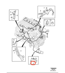 VOLVO Motor Kablolama Kanalı 31384348