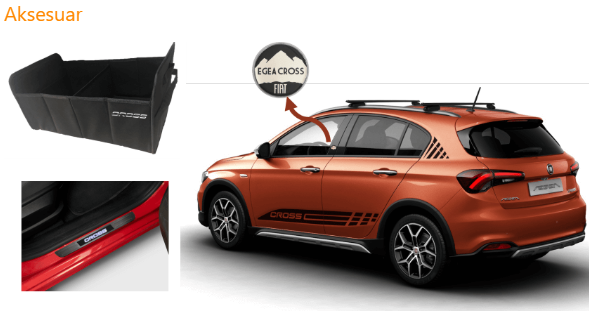 Fiat Egea Cross Lansman Kiti (Sticker+Logo+Düzenleyici+Tavan Atkı+Çıta ) 59360647