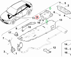 JEEP FIAT 500X Yakıt Depo Isı Kalkanı  51940630 : 51940629