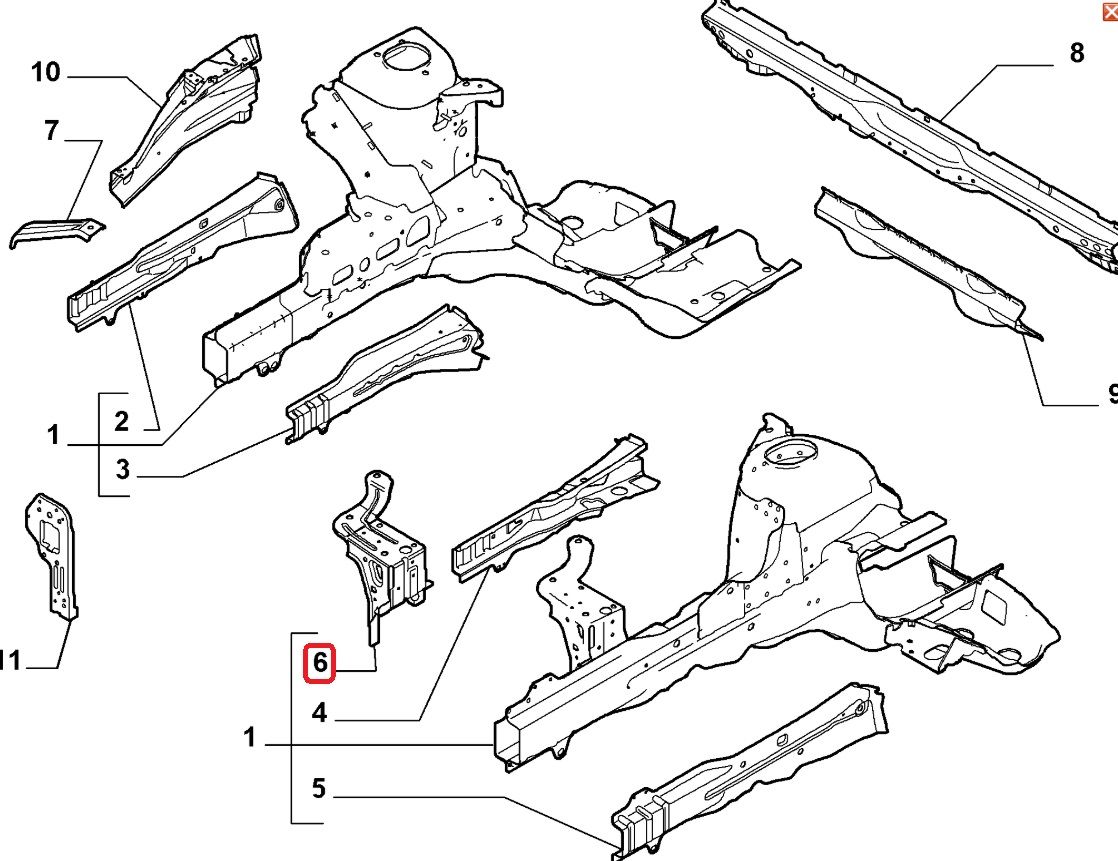 Fiat Fiorino Ön Akü Deskek Sacı 51996367 / 52078809