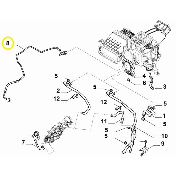 OPAR 46857431 Fiat Ducato Esnek Boru, Klima