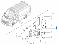 FIAT PEUGEOT CITROEN Ducato Jumper Boxer Ön Sol Dış Dikiz Aynası  735773382
