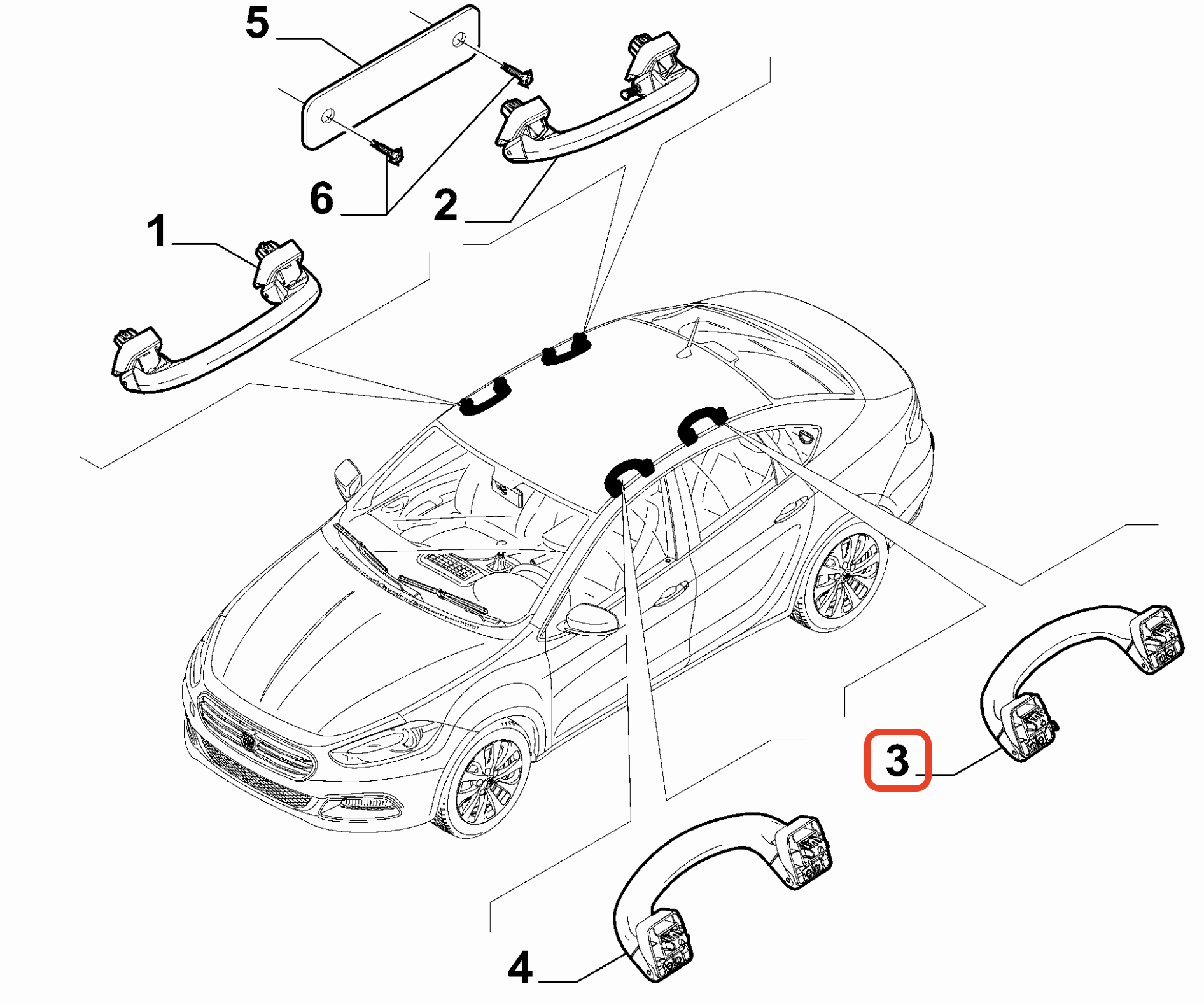 Fiat Egea Arka Sol Tutamak OPAR 735753499
