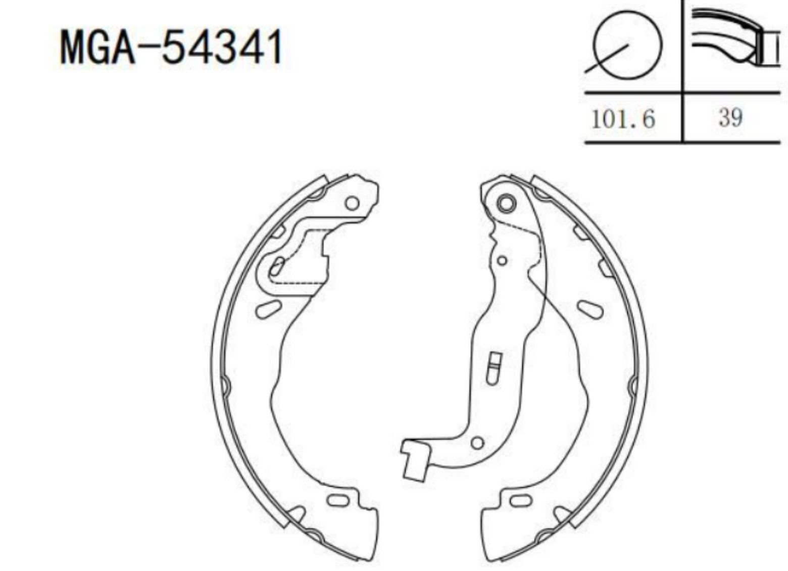 Renault Clio V Arka Fren Balatası Pabuç Mga 54341