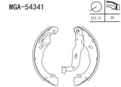 MGA 54341 Renault Clio 5 Arka Fren Balatası Pabuç 440603457R