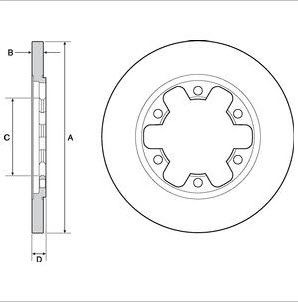 Ford Transit V-363 Arka Fren Disk Takımı DELPHI BG4680C /  BK31 2A315 BD